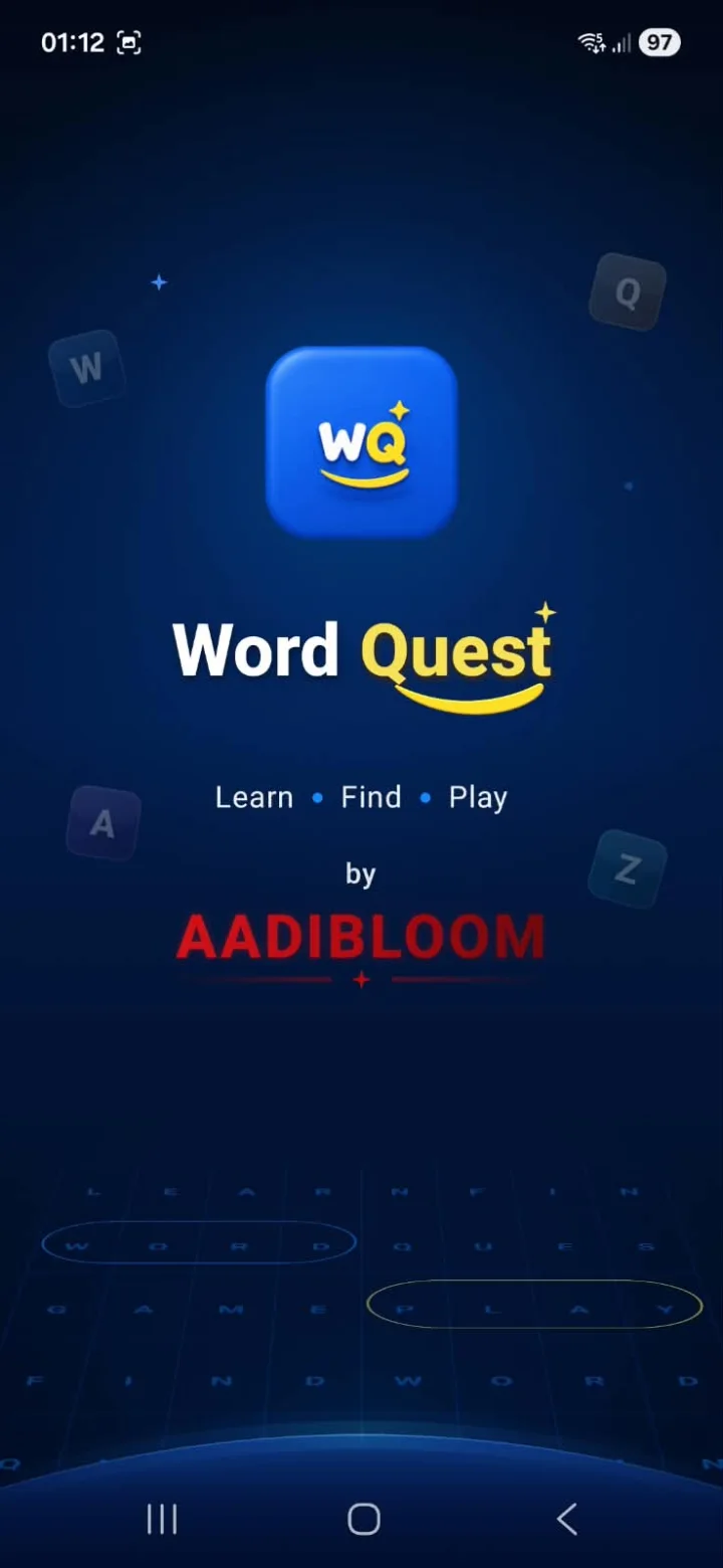 Word Quest splash screen